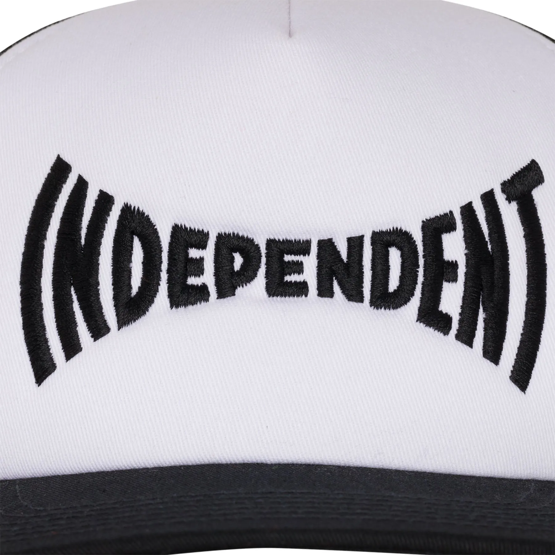 Independent Span Mesh Trucker High Profile Hat White/Black