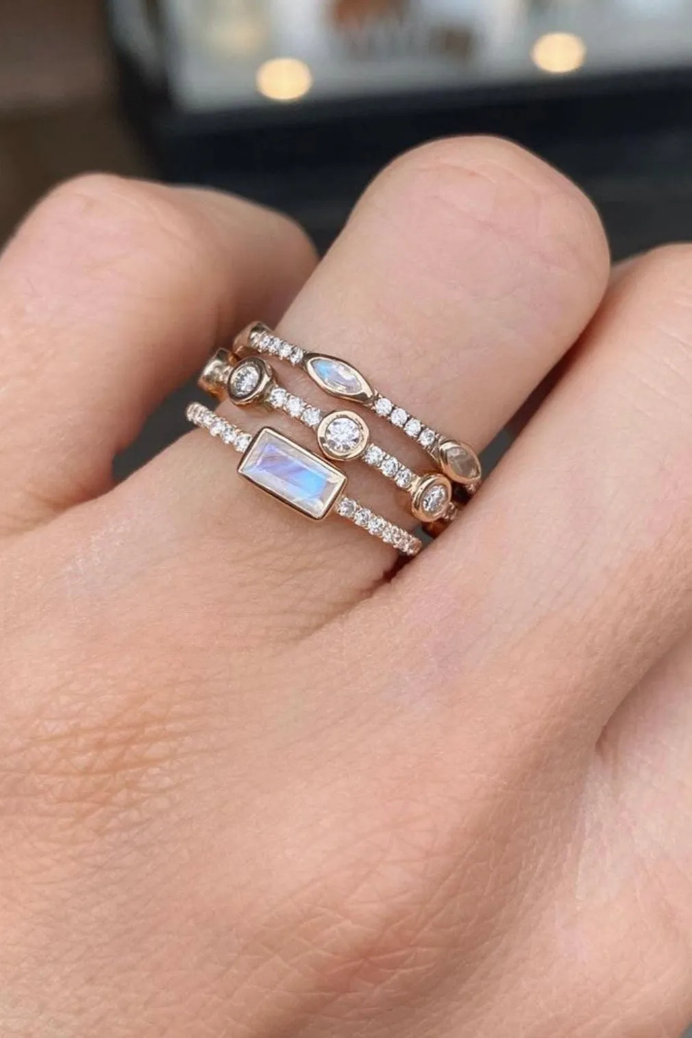 Infinity Moonstone White Gold Wedder