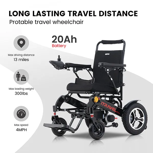 Intelligent Folding Electric Wheelchair / Lightweight Foldable Powered Wheelchair / Electric Scooter Mobility