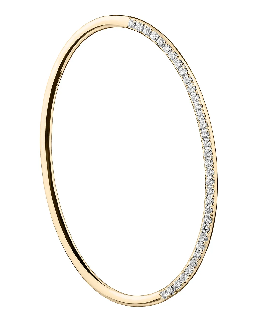 Istanbul earoval with diamonds
