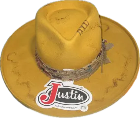 Justin Ladies Mustard Vintage Collection Flat Brim-JF0299JLNE40