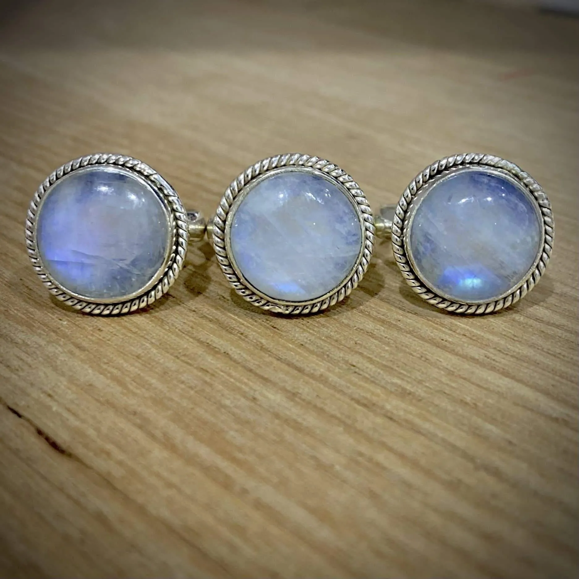 Laihas Large Blue Magic Twisted Moonstone Ring