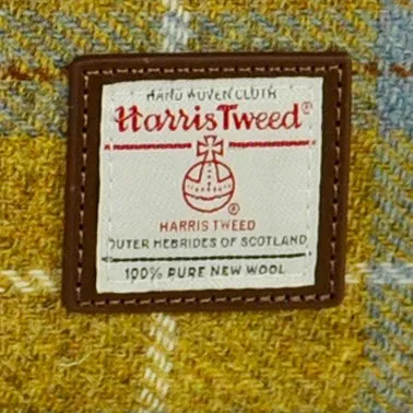 Large Harris Tweed Wool leather Travel Tote Shoulder Bag-i7bags