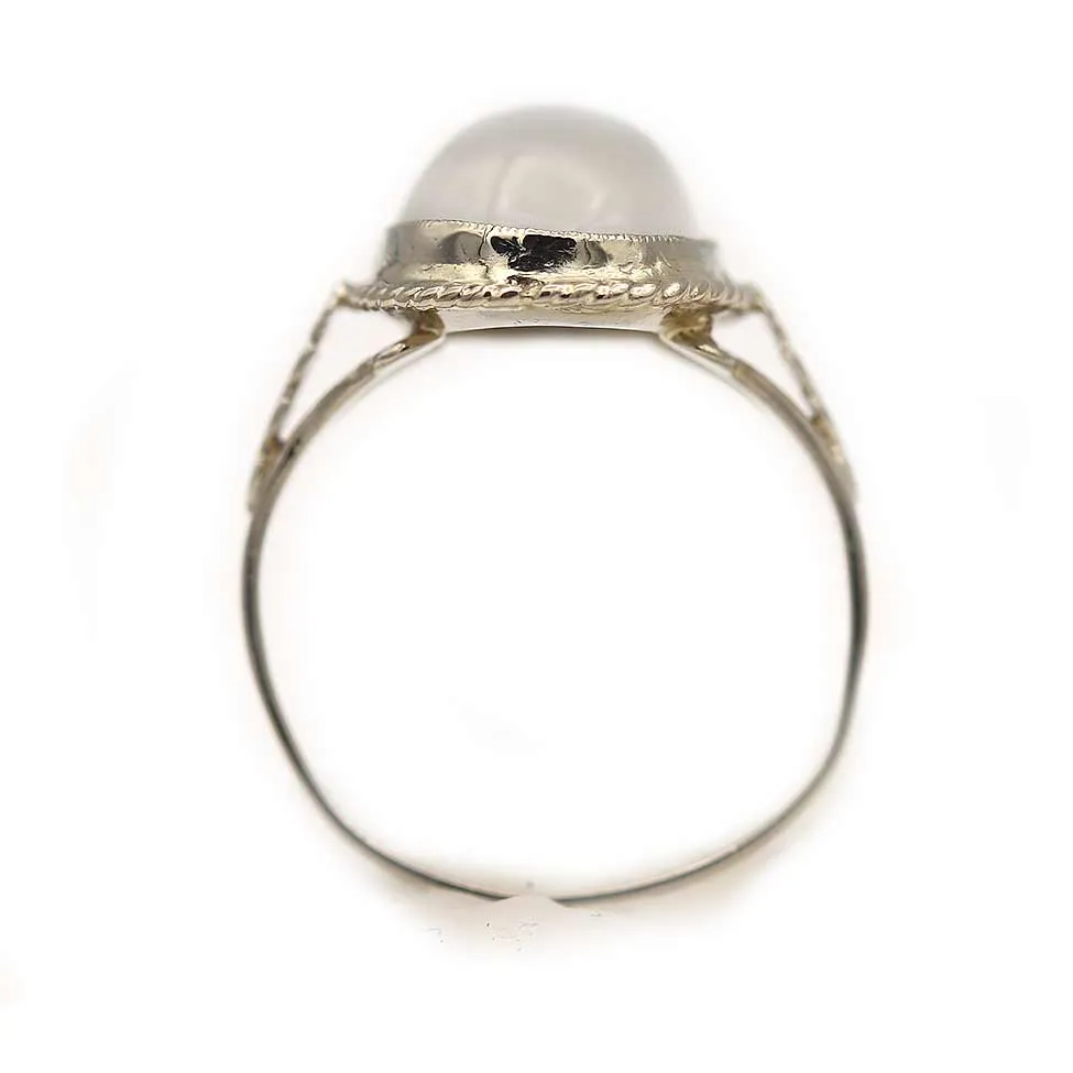 LAYAWAY Antique Moonstone Solitaire Engagement Ring