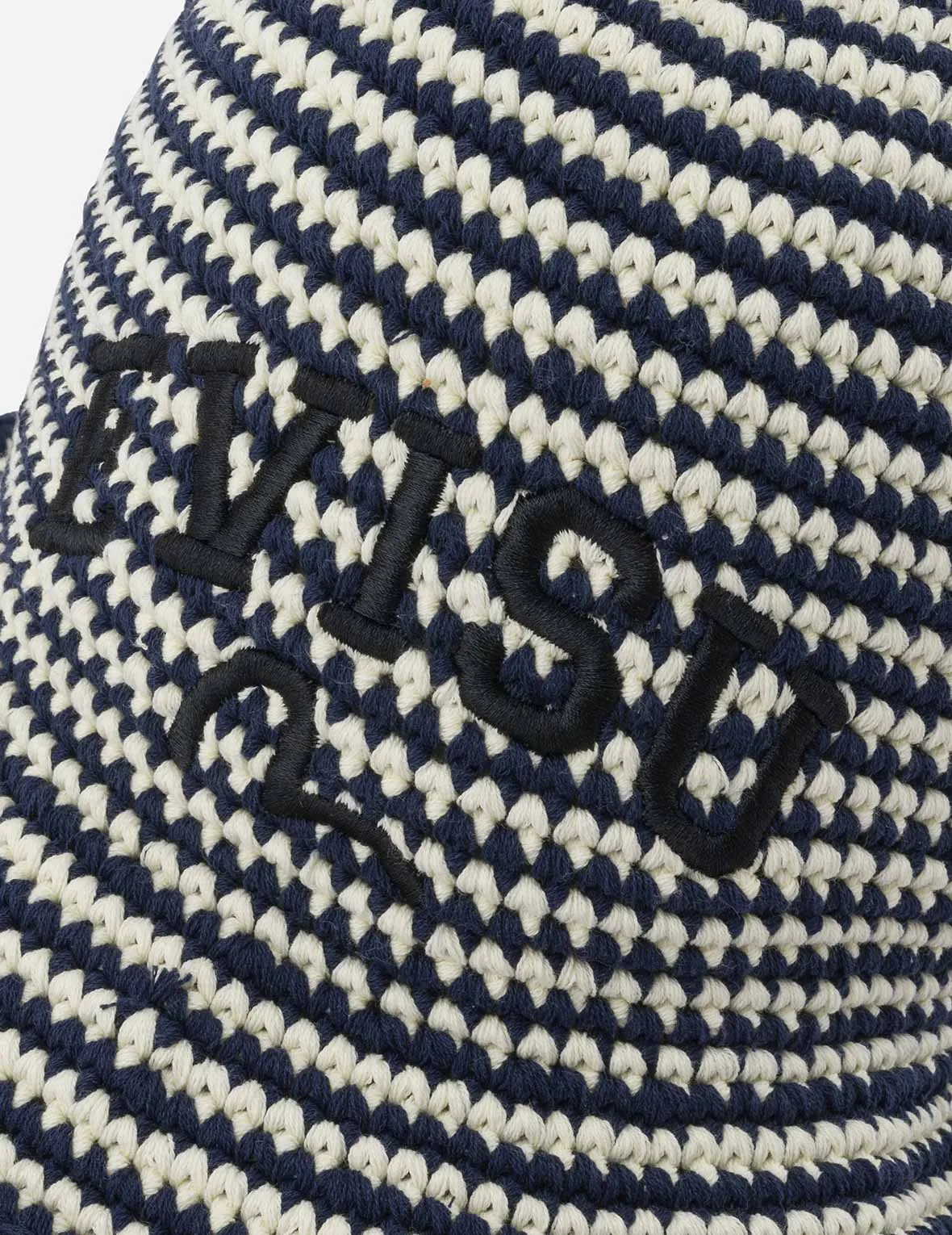 Logo Embroidery Striped Knitted Bucket Hat