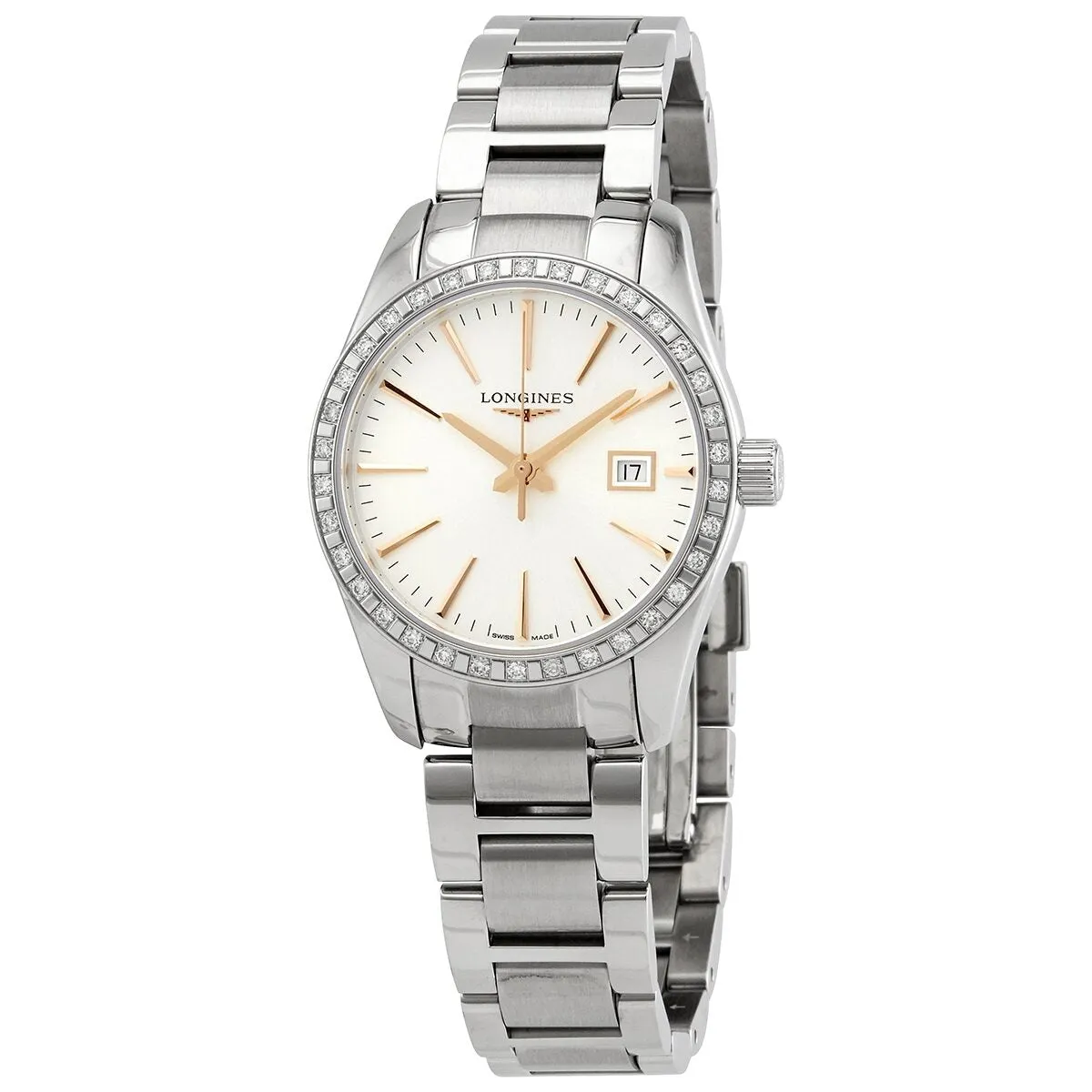 Longines Conquest Classic Quartz Silver Dial Ladies Watch L22860726 L2.286.0.72.6