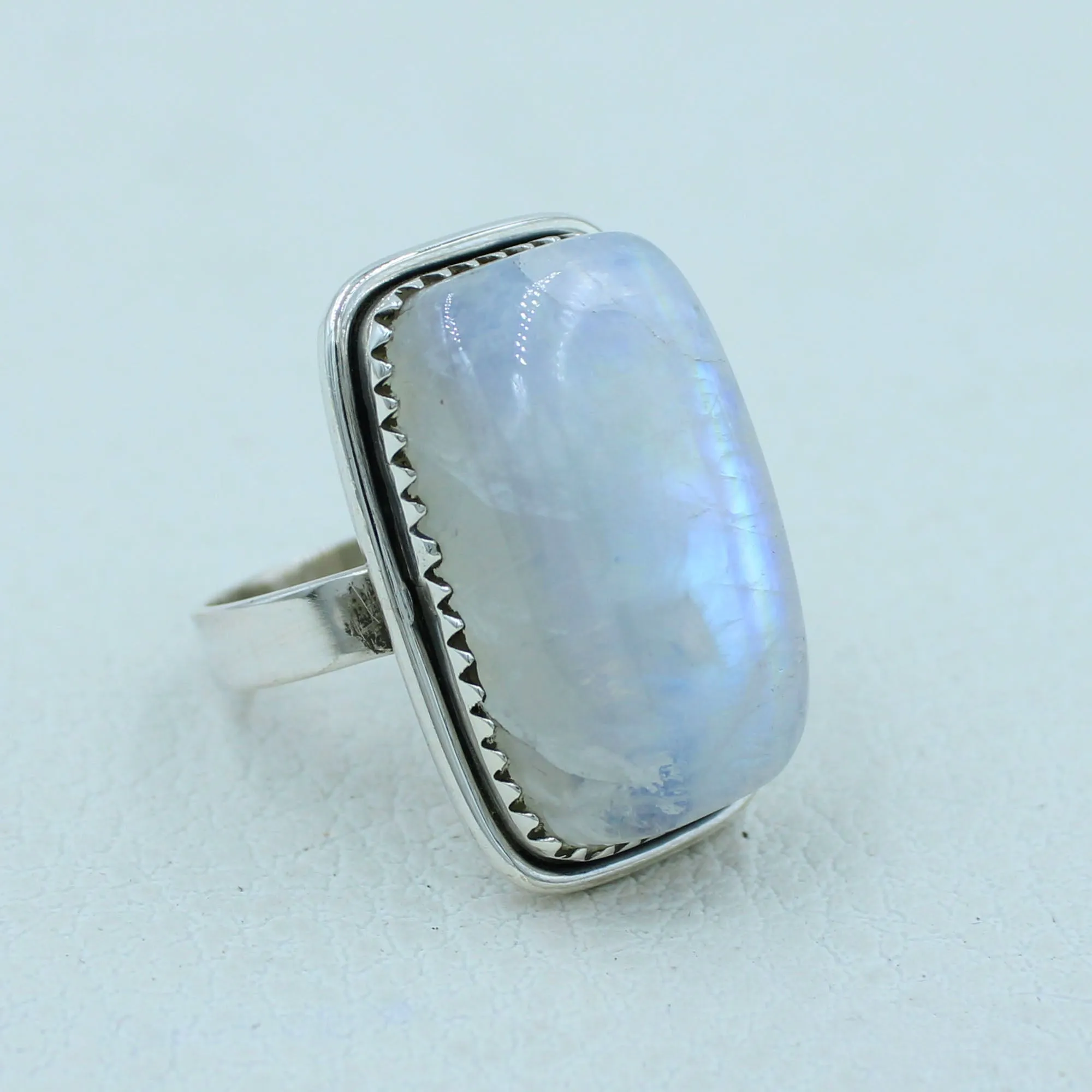 Lovely High Quality Rainbow Moonstone Ring