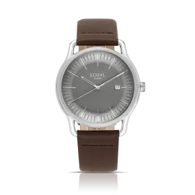 Loyal Men's Academy Stainless Steel Quartz Dress Watch Grey Dial