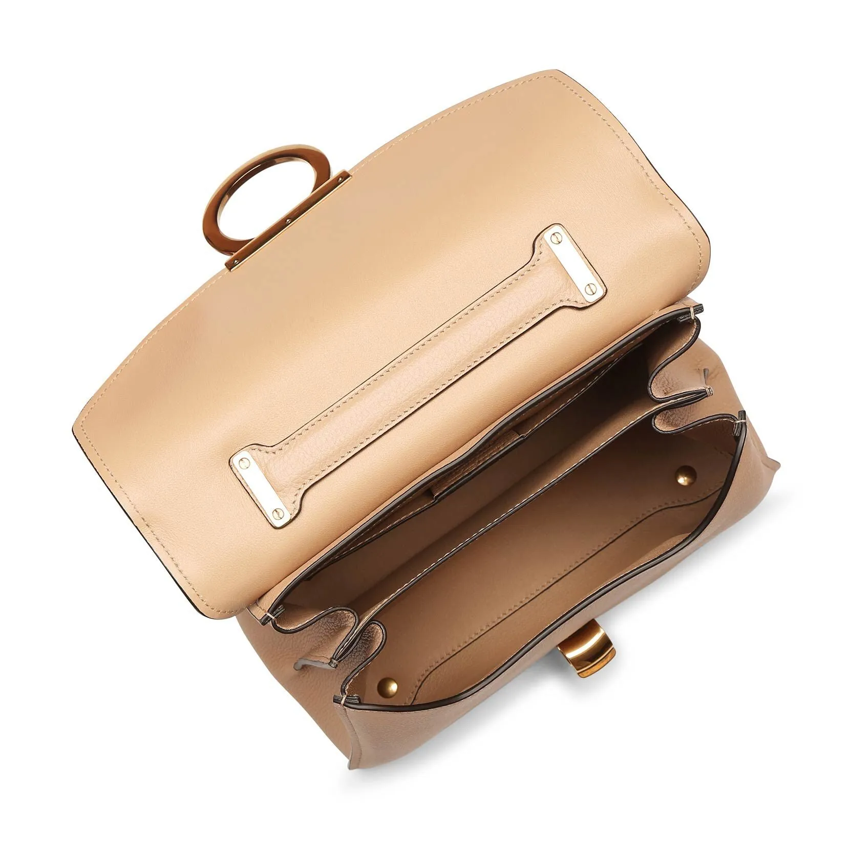 Margot Gancini top handle beige bag