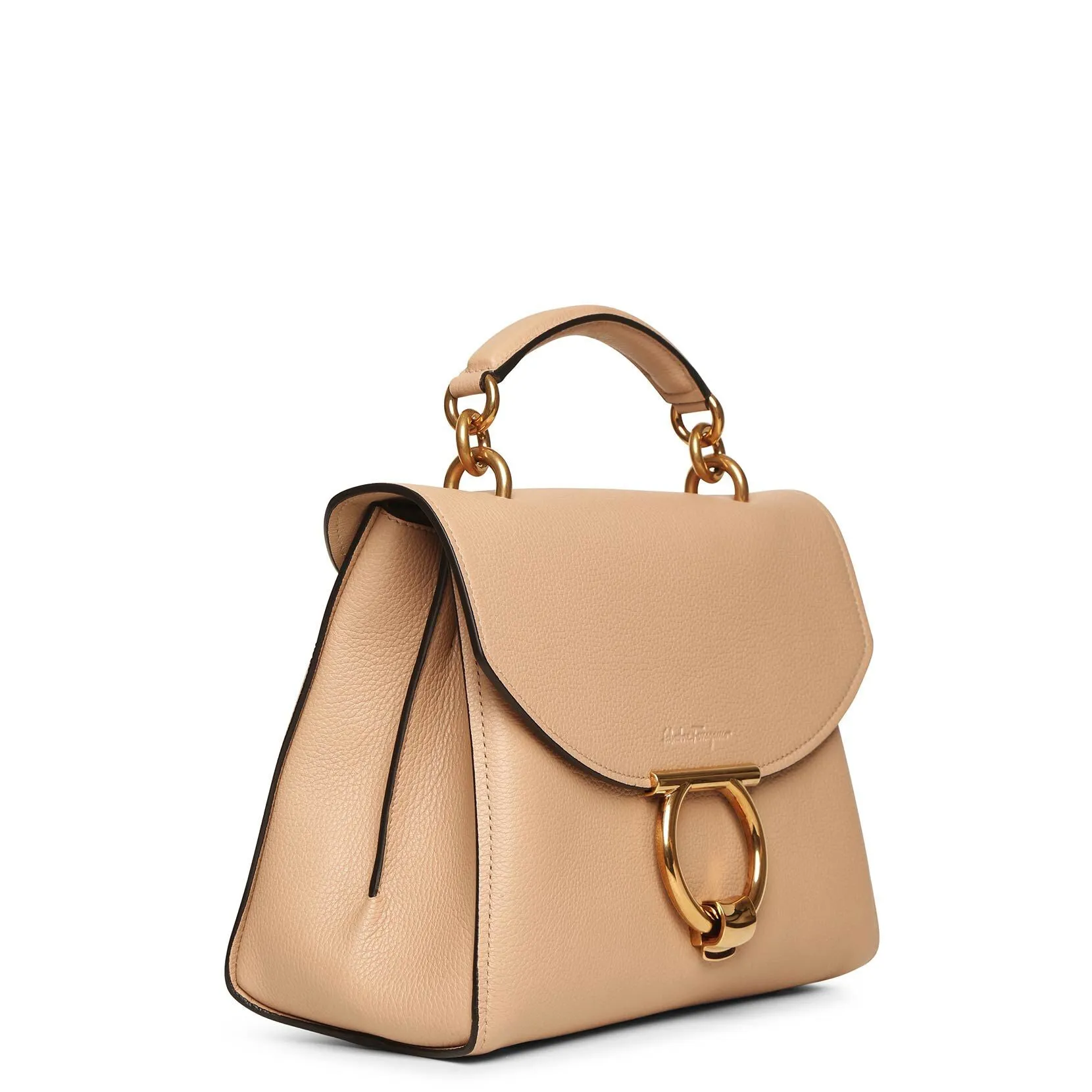 Margot Gancini top handle beige bag
