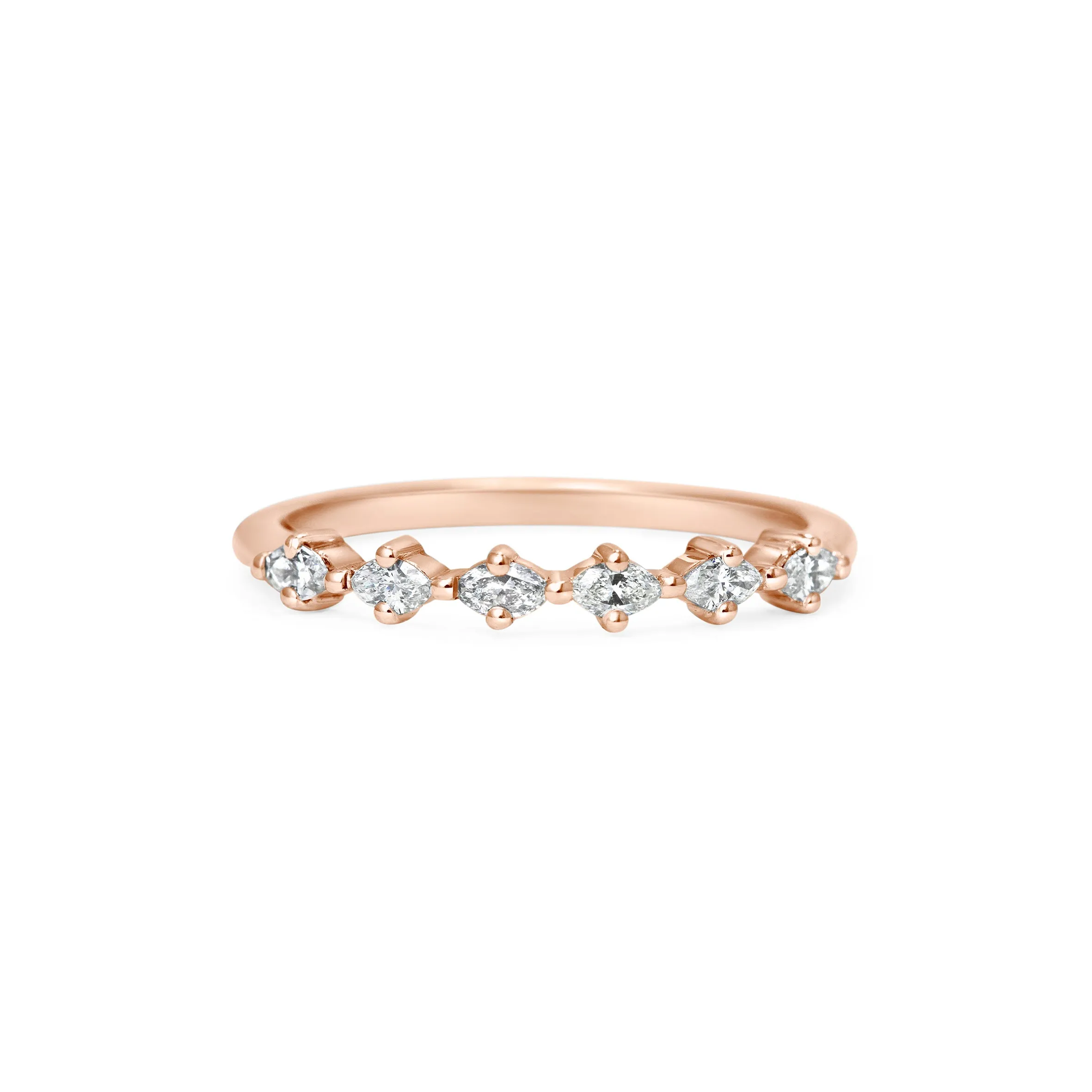 Marquise Diamond Wedding Band