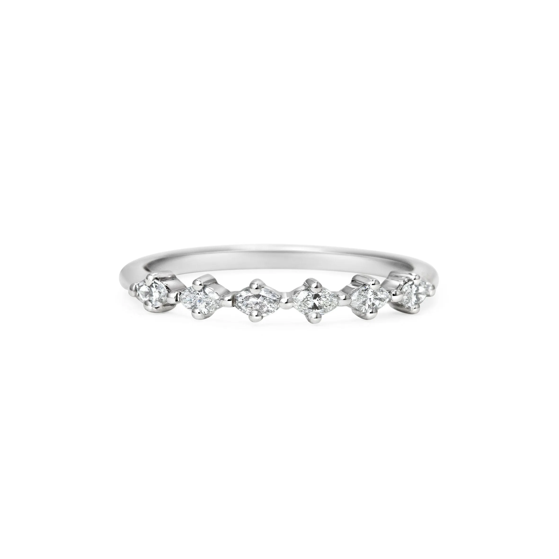 Marquise Diamond Wedding Band