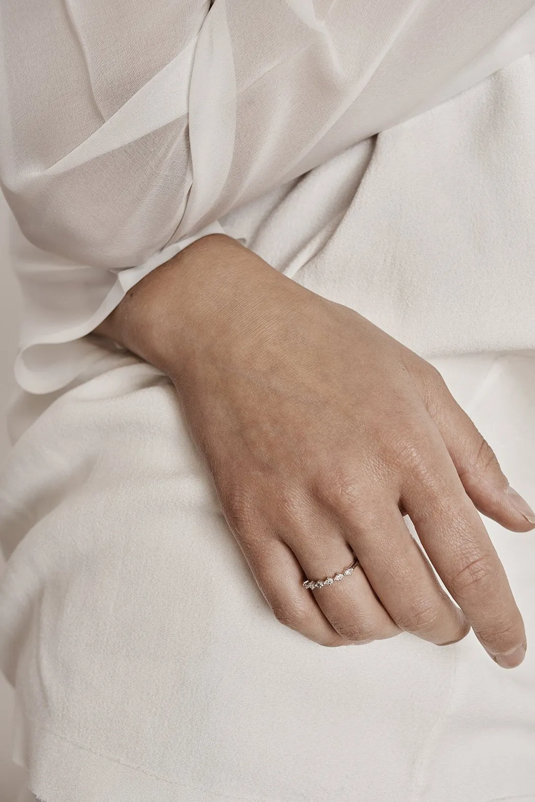 Marquise Diamond Wedding Band