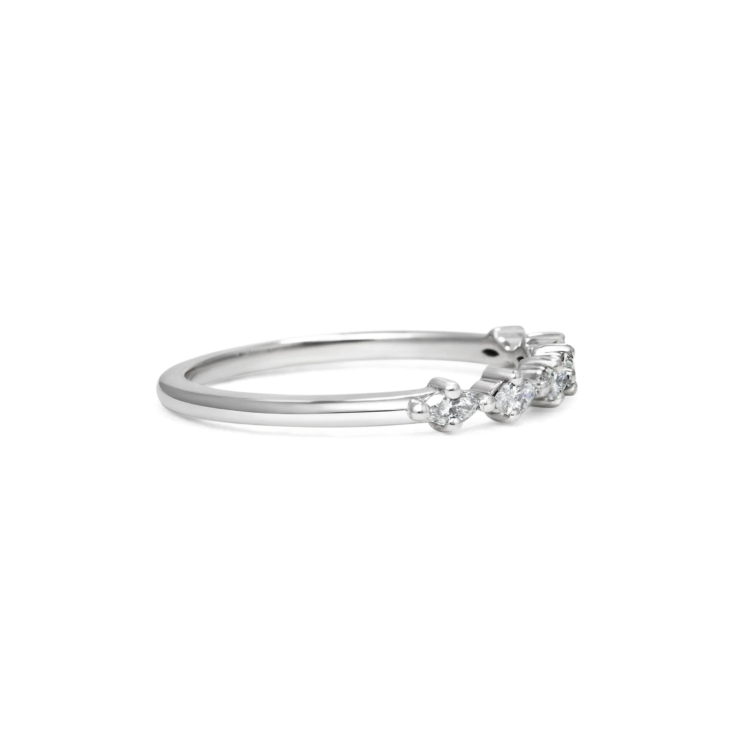 Marquise Diamond Wedding Band