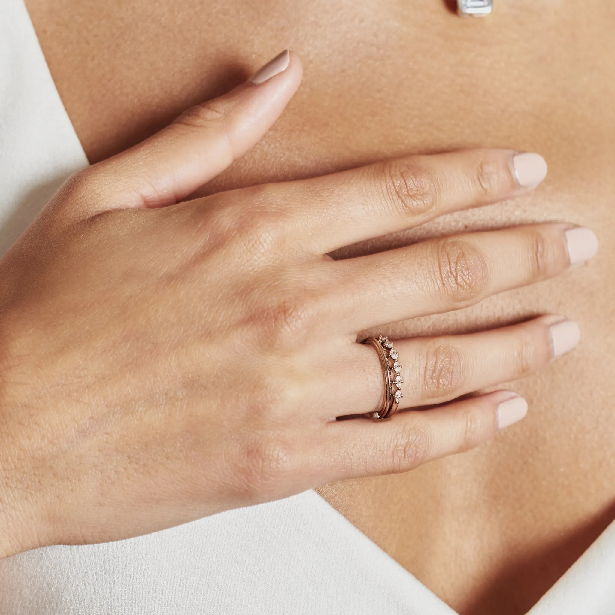 Marquise Diamond Wedding Band