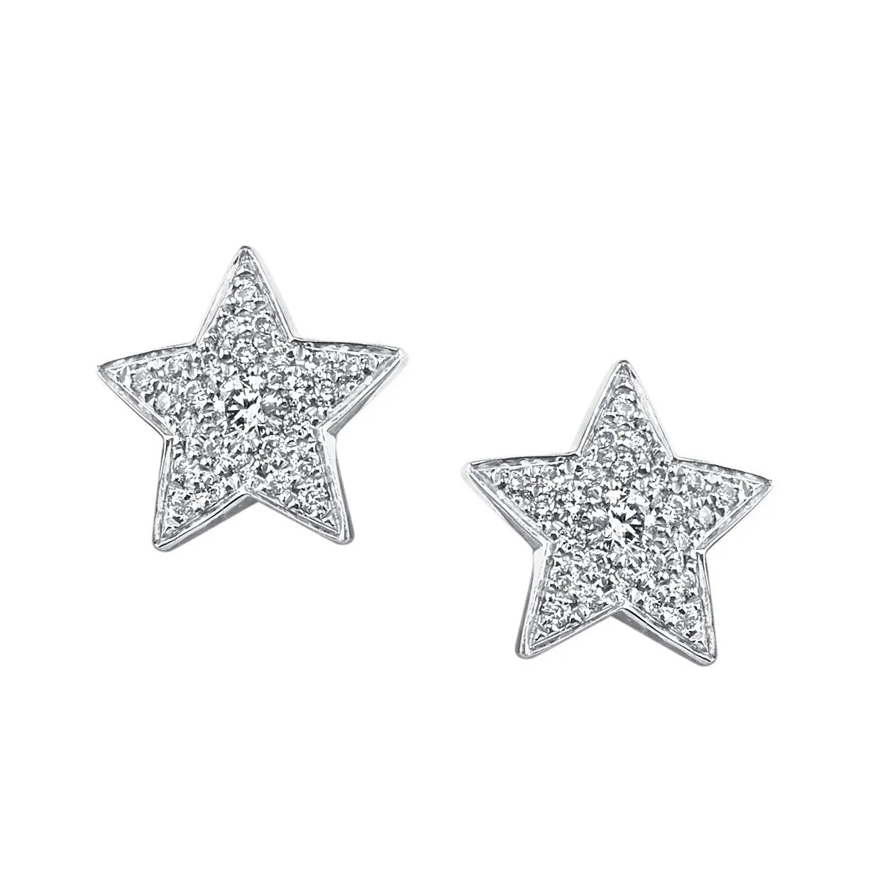 MEDIUM STAR DIAMOND STUDS