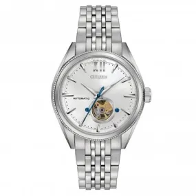 Mens Stainless Steel Dress Mechanical Silver Tone Watch NB4000-51A