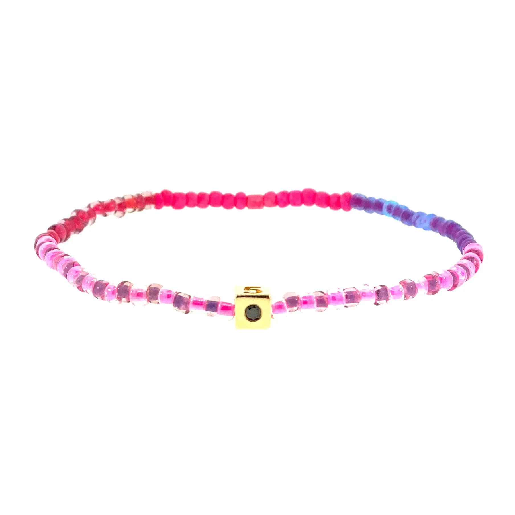 Miami 305 Area Code  Beaded Bracelet