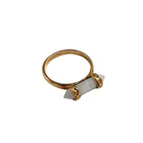 Misa Gold Plated Moonstone Ring