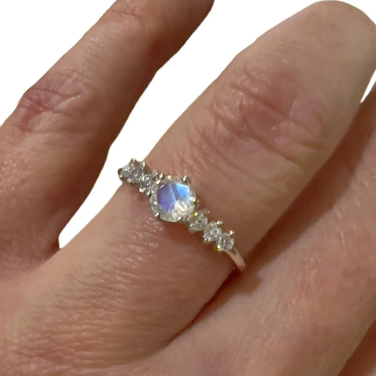 Moonstone Ring- Princess Laiha Topaz and Moonstone Ring