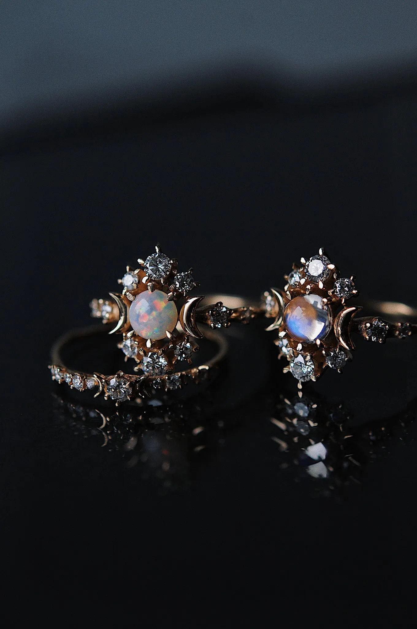 Moonstone Wandering Cosmos Ring