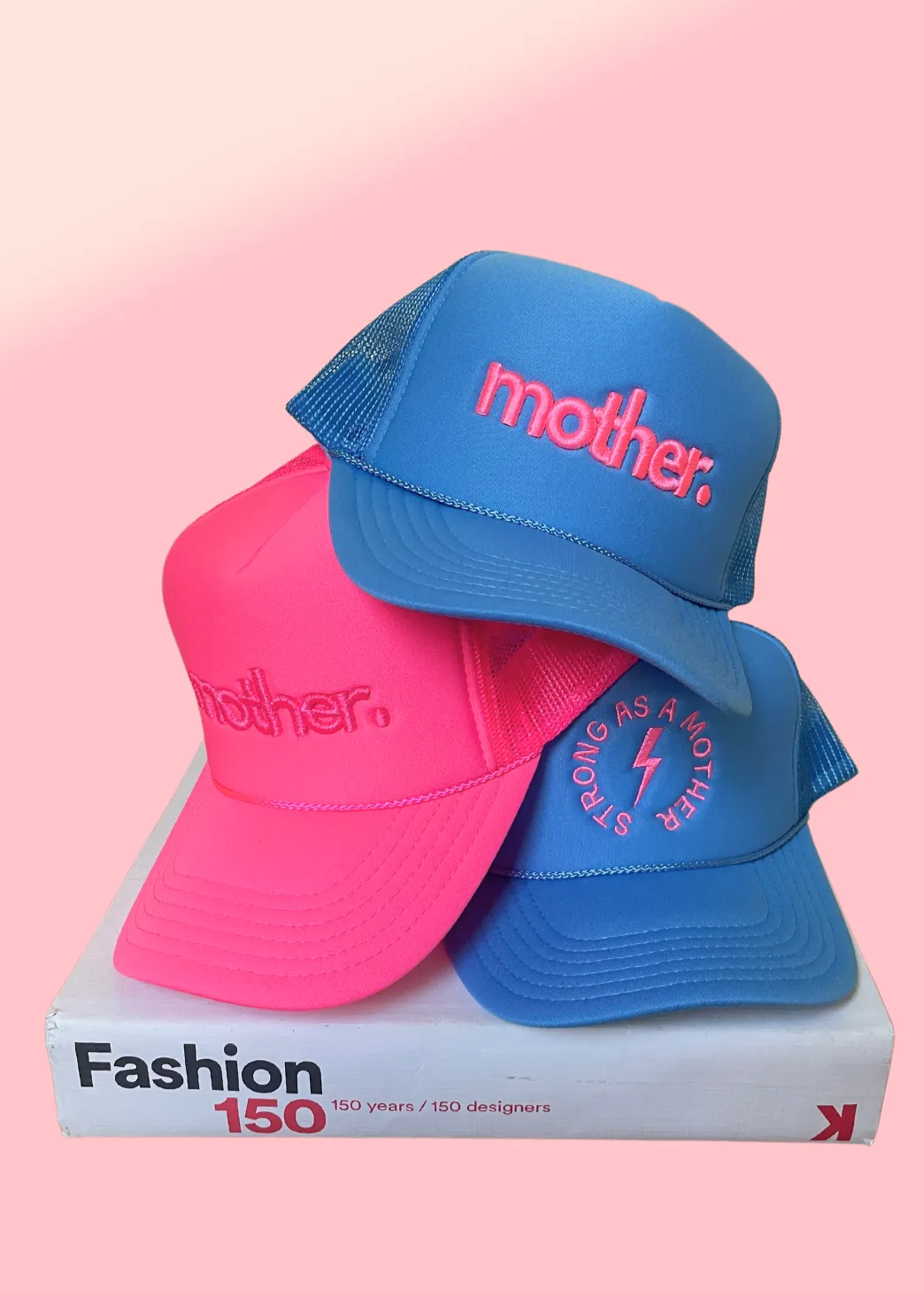 Mother Embroidered Trucker Hat -  Sky Blue