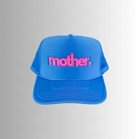 Mother Embroidered Trucker Hat -  Sky Blue