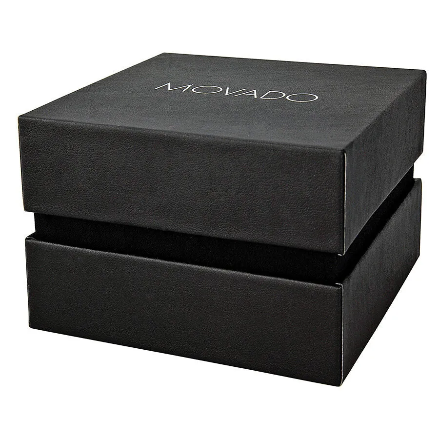 Movado Black Dial Stainless Steel Ladies Watch 606655