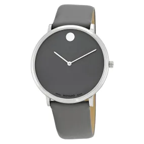 Movado Museum 70th Anniversary Grey Dial Men's Leather Watch 0607147