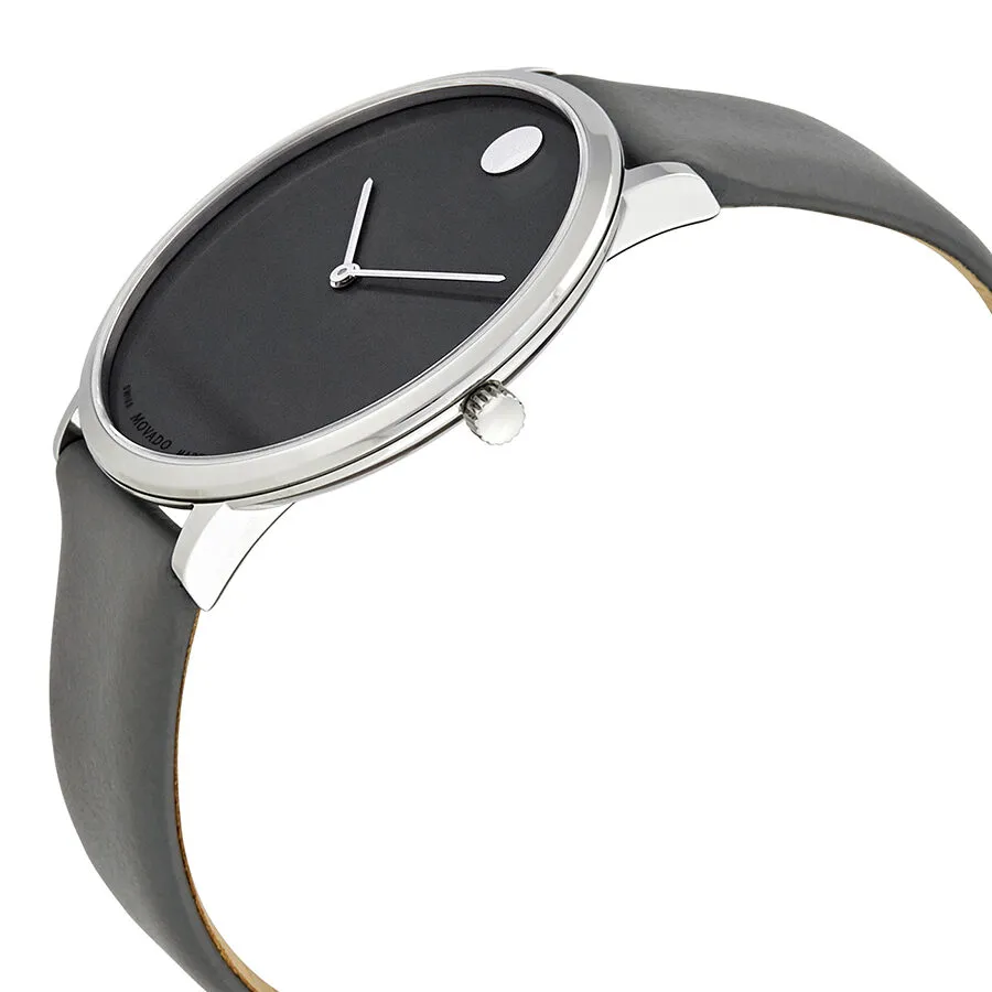 Movado Museum 70th Anniversary Grey Dial Men's Leather Watch 0607147