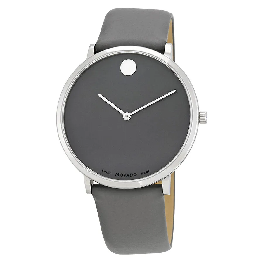 Movado Museum 70th Anniversary Grey Dial Men's Leather Watch 0607147