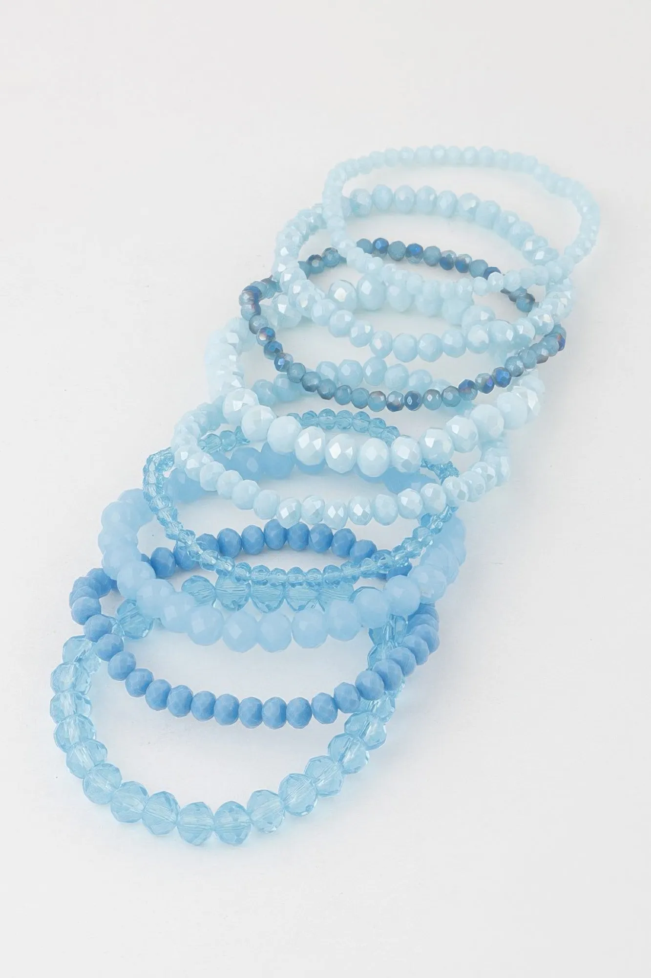 Multi Pastel Pink Crystal Beaded Bracelet