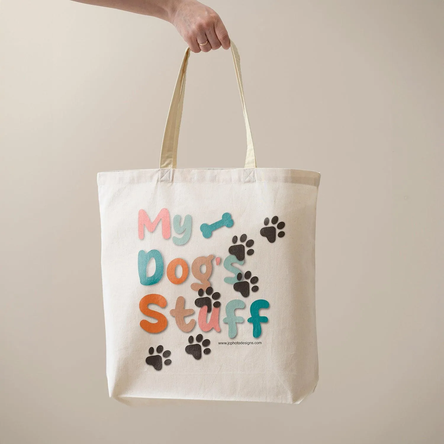 'My Dog's Stuff' Canvas Tote Bag for Pet Lovers