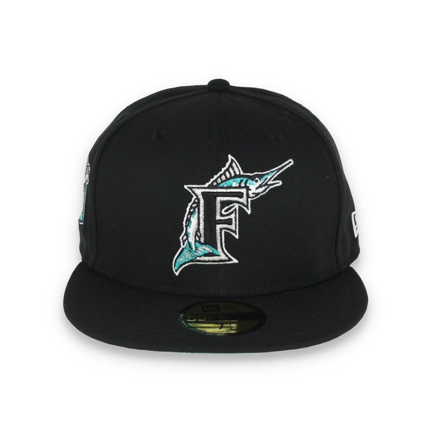 New Era Florida Marlins 25 Years Metallic Logo Side Patch 59fifty Fitted-Black