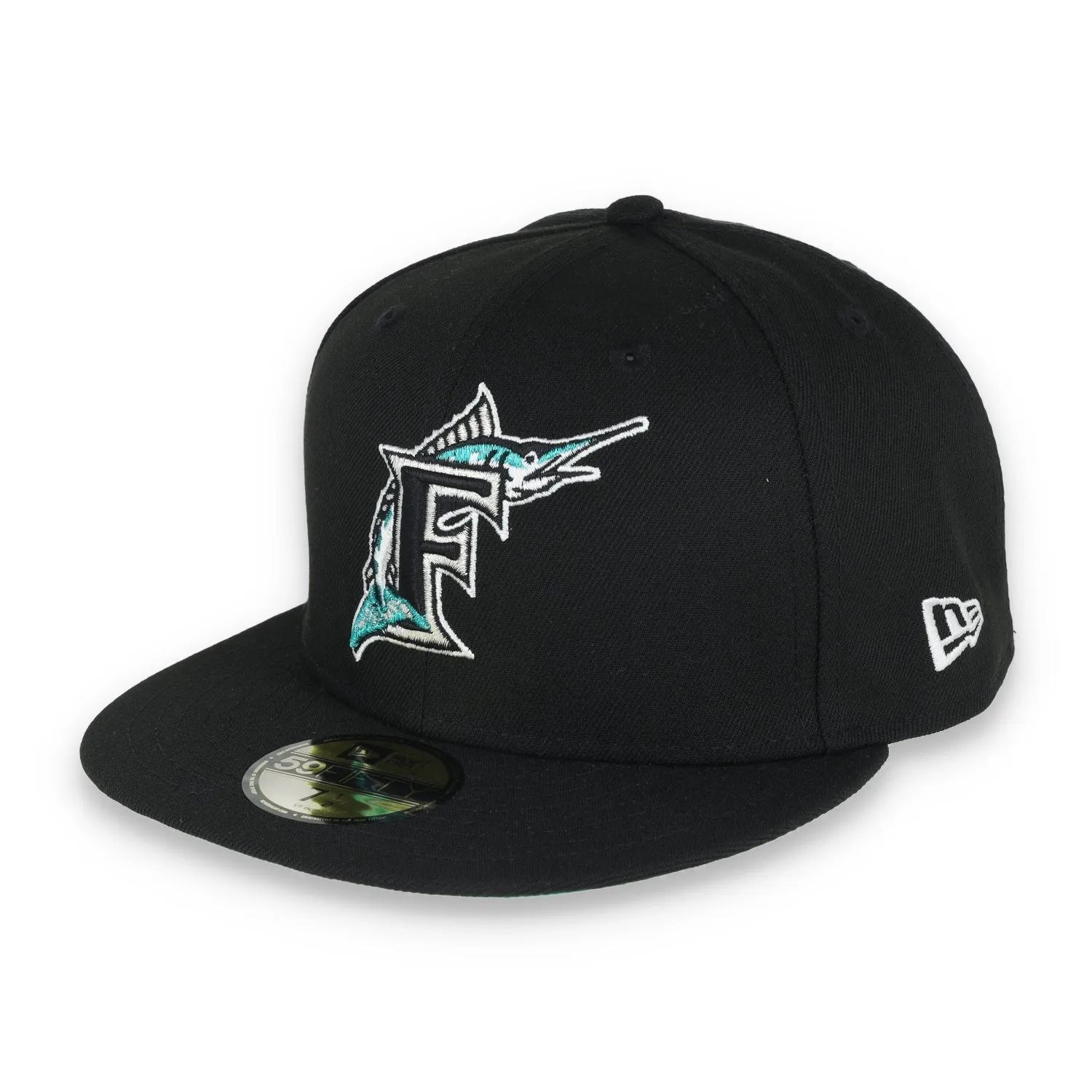 New Era Florida Marlins 25 Years Metallic Logo Side Patch 59fifty Fitted-Black