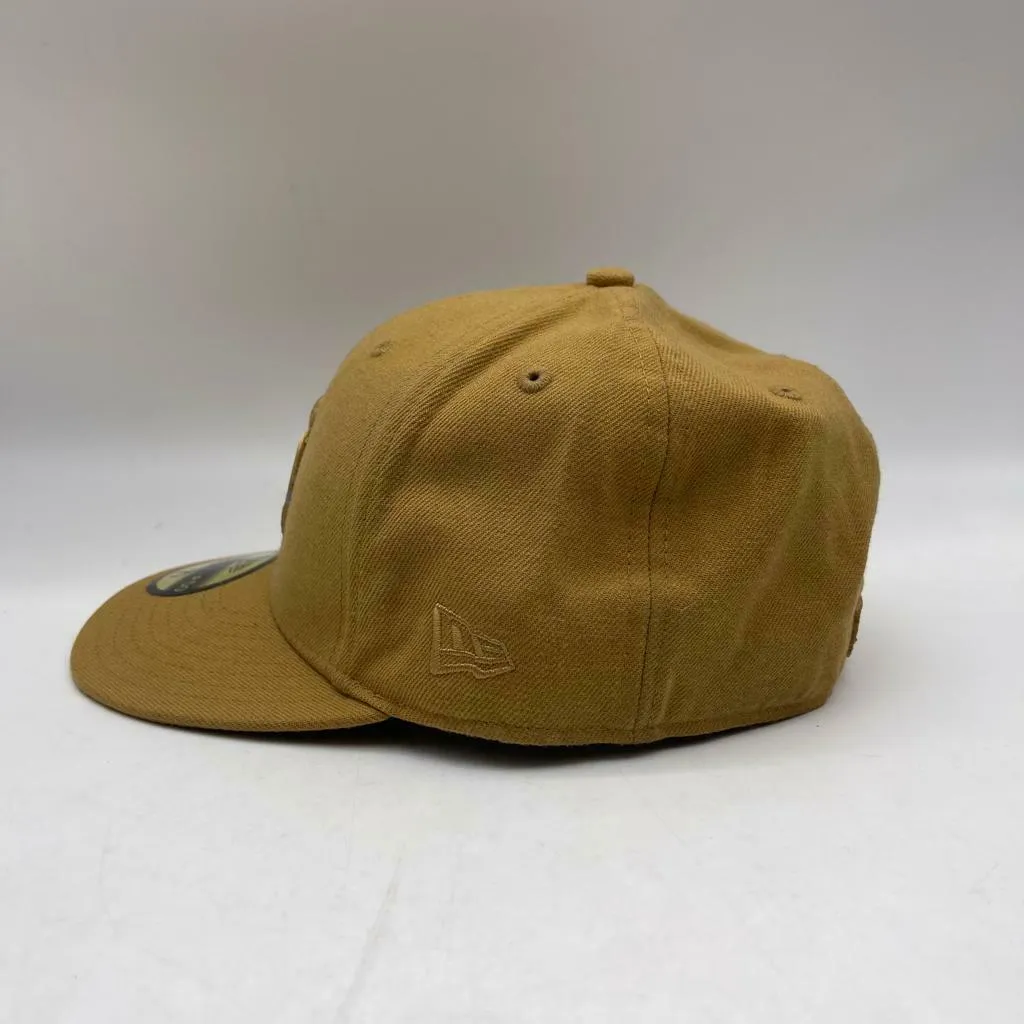 New York Yankees Fitted Hat Cap New Era 59Fifty Sz 7 1/8 Fitted Yellow White