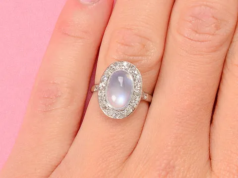 Northern Lights - Blue Moonstone Diamond Ring