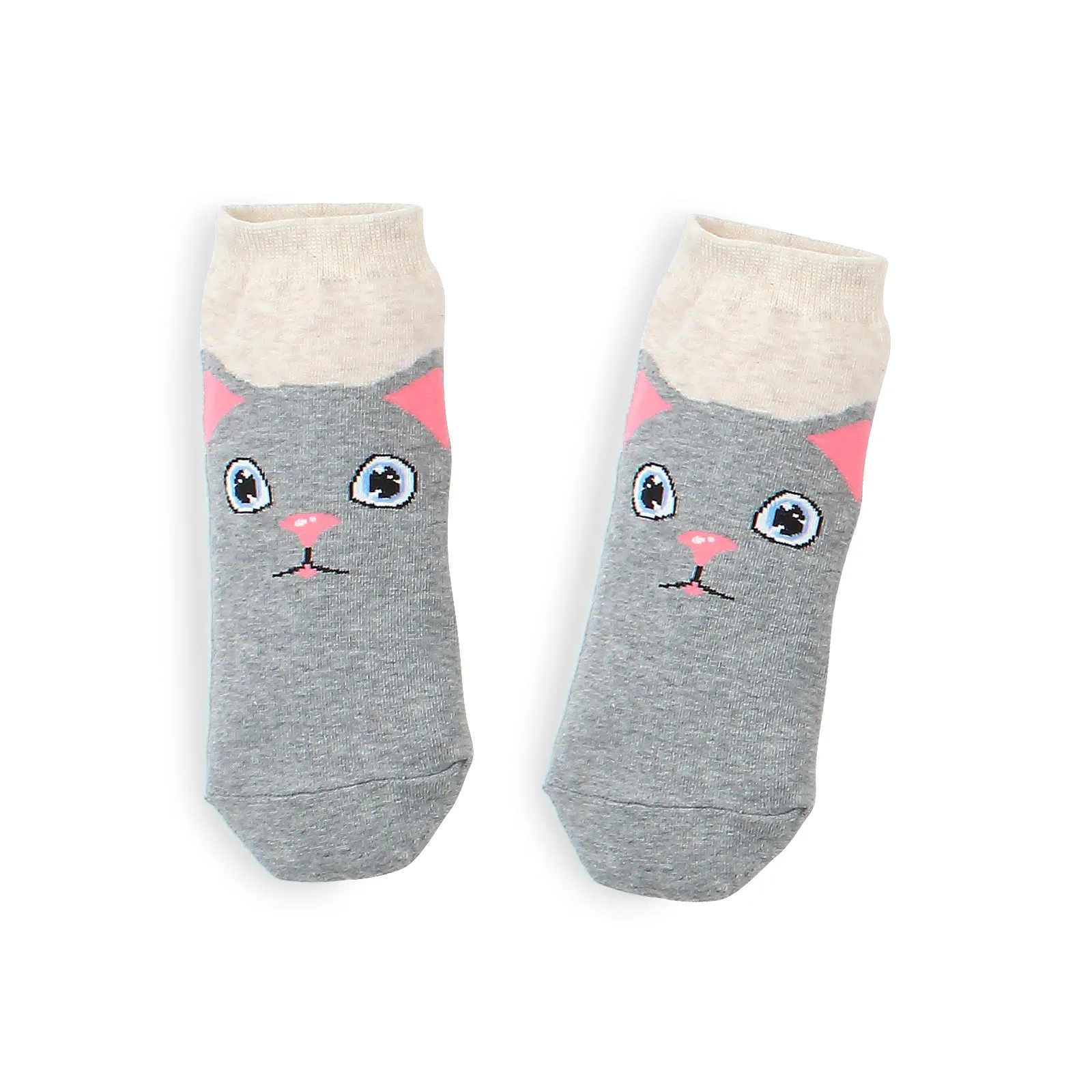 Odd eye kitten tabby cat socks (5 pairs) IR15