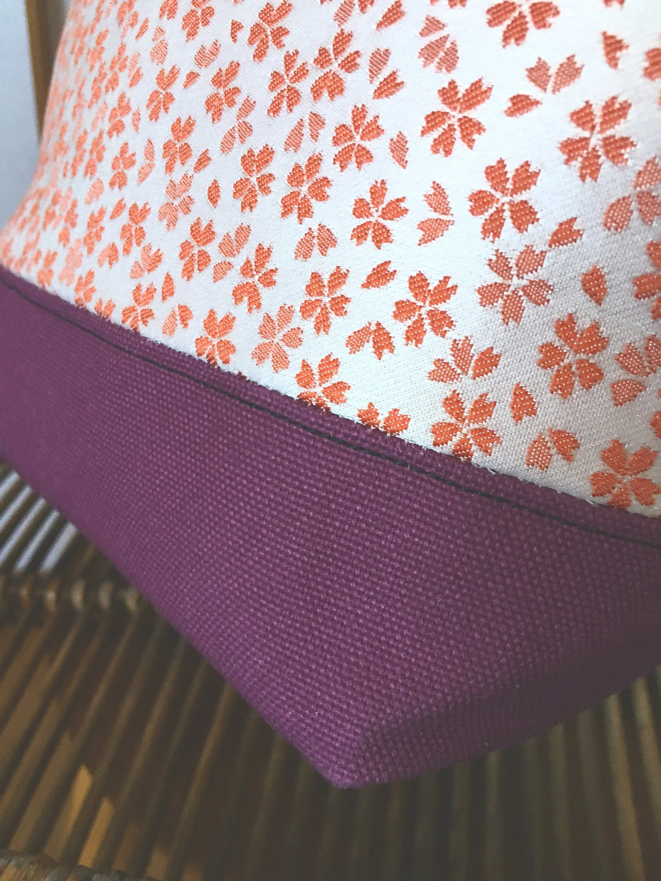 OUTLET Small Tote Bag, Pink tote, Floral bag, Canvas Bag, Brocade, Silk, Japanese Silk, Small bag, Purse, Women's Bag, One of a kind, Cherry