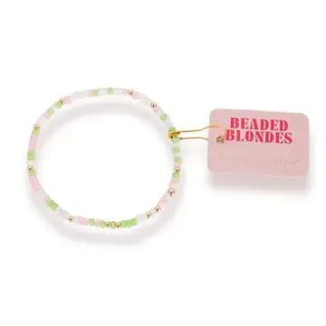 Pastel Green, Pink & White Sprinkle Bracelet