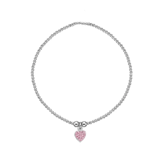 Pink Heart Sparkle Bracelet