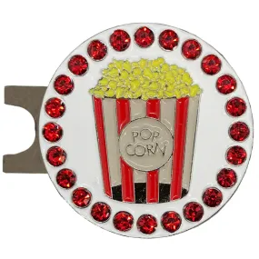 Popcorn Golf Ball Marker Hat Clip
