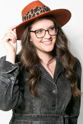 Rancher Hat with Leopard Band