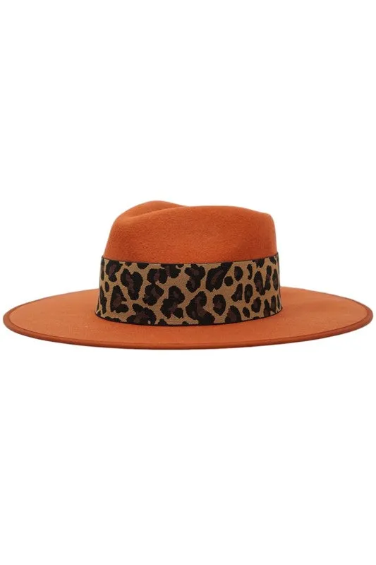 Rancher Hat with Leopard Band