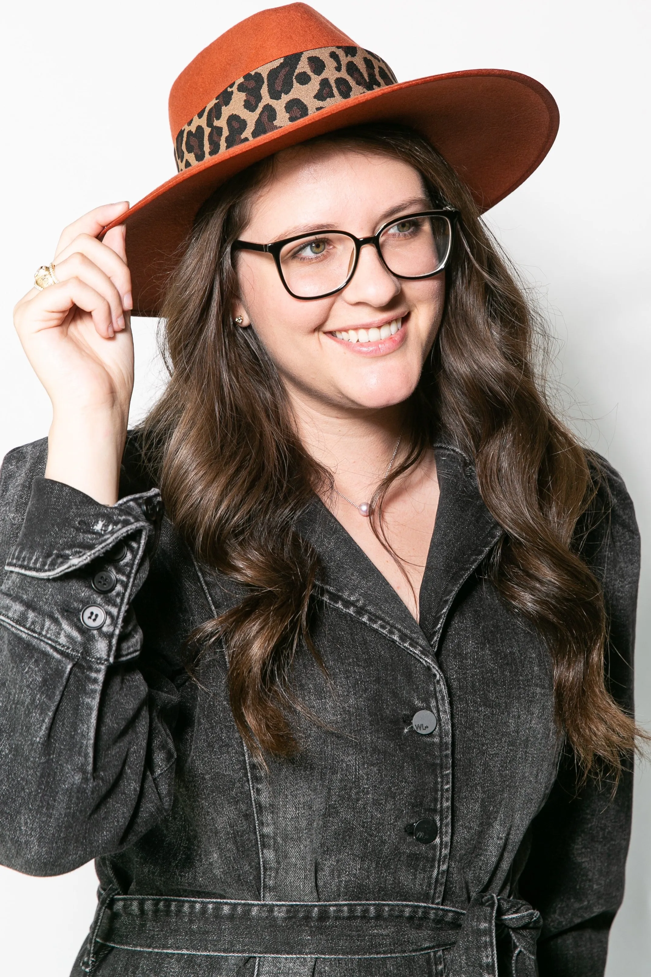 Rancher Hat with Leopard Band