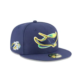 Rays New Era Navy 25th Anniversary Alt 59Fifty Fitted Hat