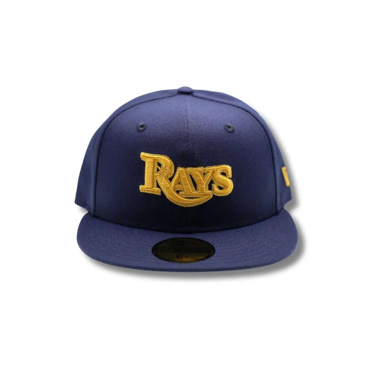 Rays New Era Navy Gold Wordmark 59Fifty Fitted Hat