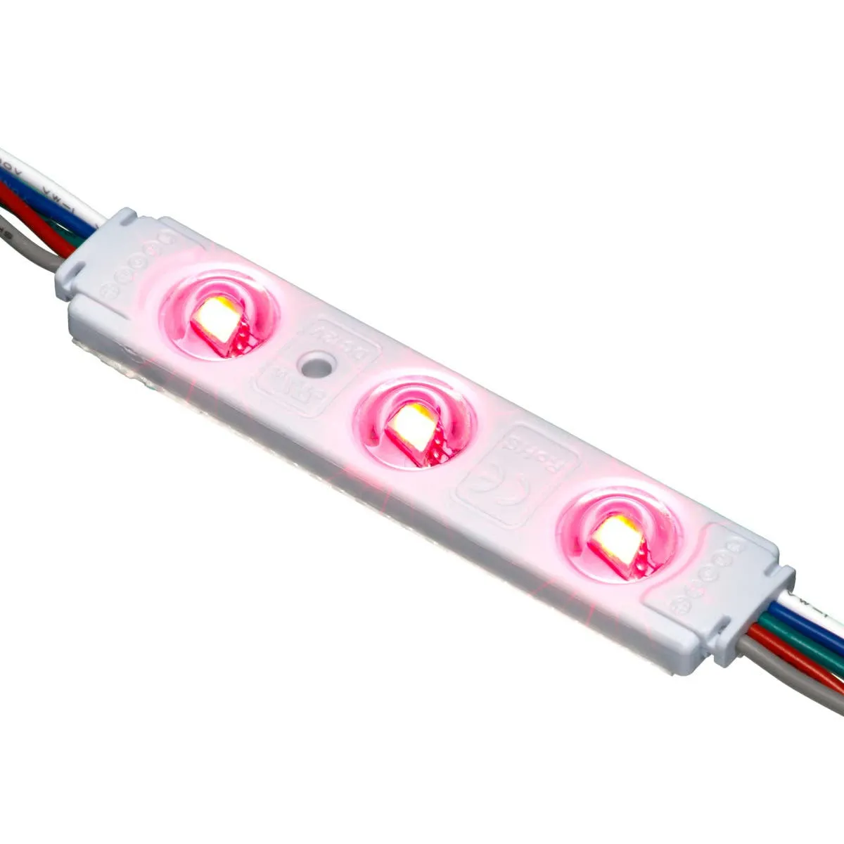 RGBW LED Channel Ray, 3 LEDs, 20 Modules, 12VDC