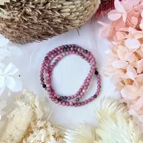 Rhodonite bracelet - 4mm #2