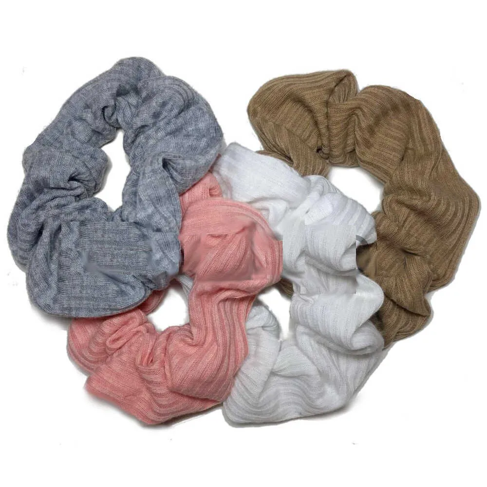 Ribbed Cotton Scrunchies